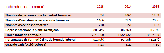 Formacio indicadors 2015